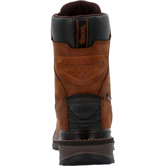 NEW ROCKY men's rams horn composite toe boot - medium in brown